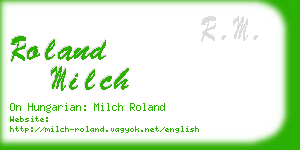 roland milch business card